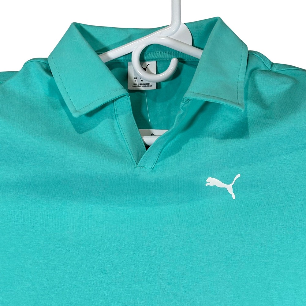 Puma ESS Resort Polo Shirt Aquatic Teal Mens Size Medium 686474 59 New